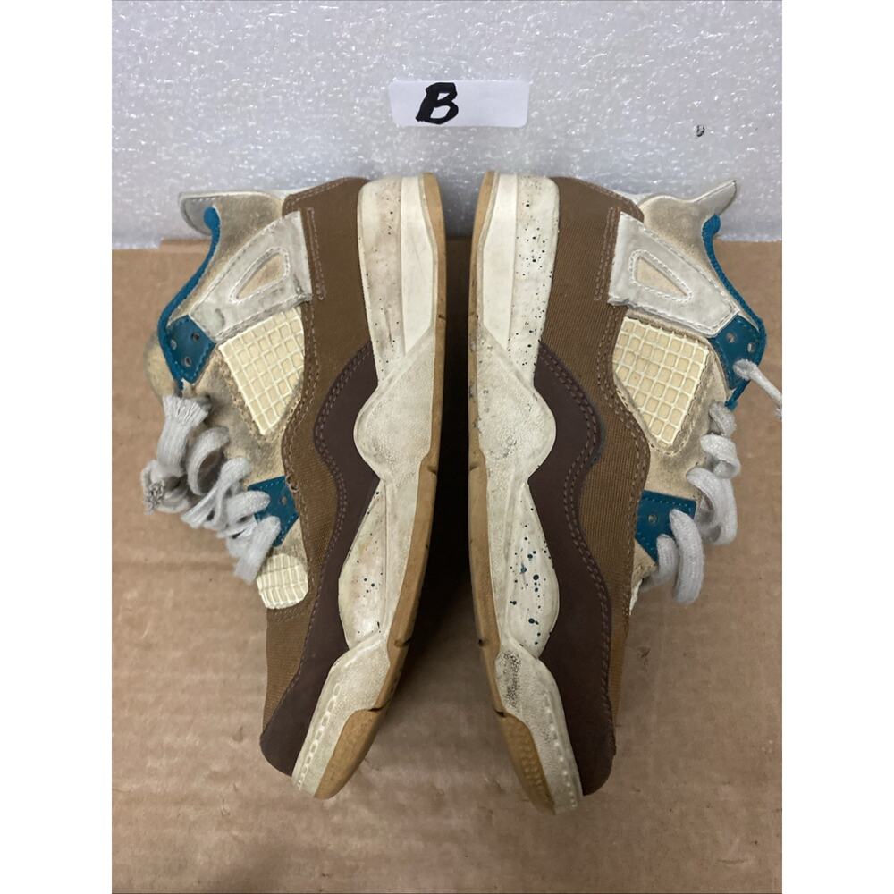 Nike Air Jordan 4 Retro Low Shoes Cacao FB2213-200 Brown Tan - Size Kid's 1 - Picture 3 of 8